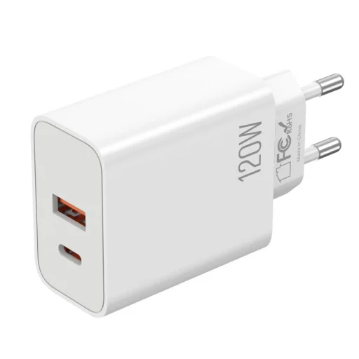 JELLICO sieťová nabíjačka, multifunkčná EC02 PD, 120W, 1xUSB-C + 1xUSB QC3.0, biela - 4