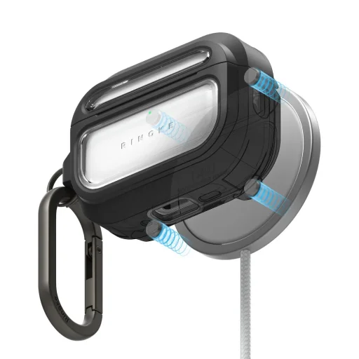Apple AirPods Pro 3 Ringke Ux Magnetic MagSafe puzdro čierne/priehľadné - 2