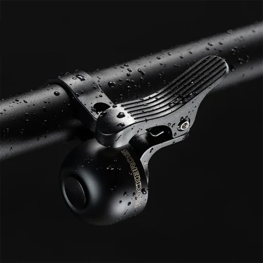 Rockbros 34210007002 zvonček na bicykel na pravú stranu riadidiel – čierny - 4