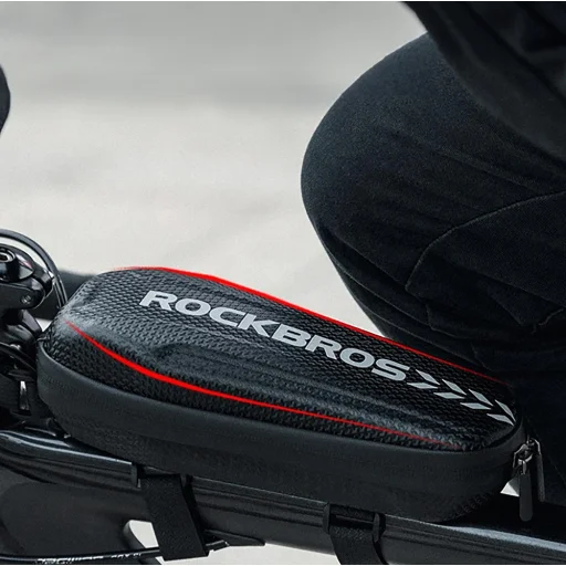 Rockbros B62 taška na bicykel na riadidlá alebo na rám, 2 l - čierna - 3