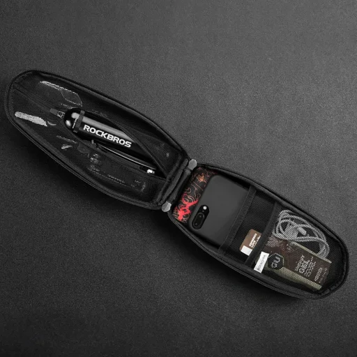 Rockbros B62 taška na bicykel na riadidlá alebo na rám, 2 l - čierna - 4