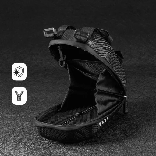 Rockbros B62 taška na bicykel na riadidlá alebo na rám, 2 l - čierna - 8