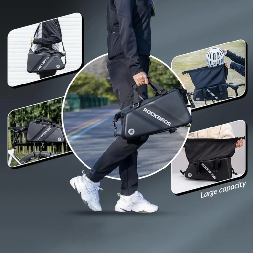 Rockbros 30140090001 taška na bicykel na nosič 11,6 l - čierna - 8