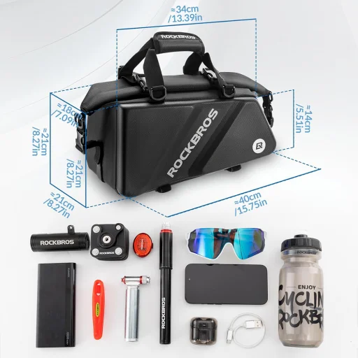 Rockbros 30140090001 taška na bicykel na nosič 11,6 l - čierna - 9