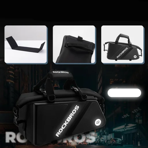 Rockbros 30140090001 biciklis táska csomagtartóra 11,6 l - fekete - 10