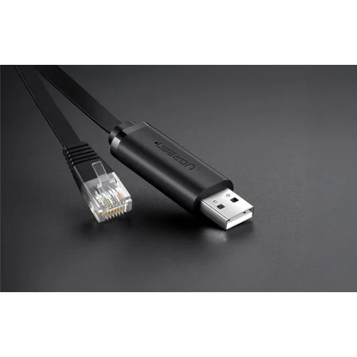 USB-RJ45 CM204 konzolkábel 3m fekete - 2