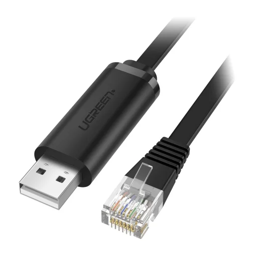USB-RJ45 CM204 konzolový kábel 3m čierny - 1