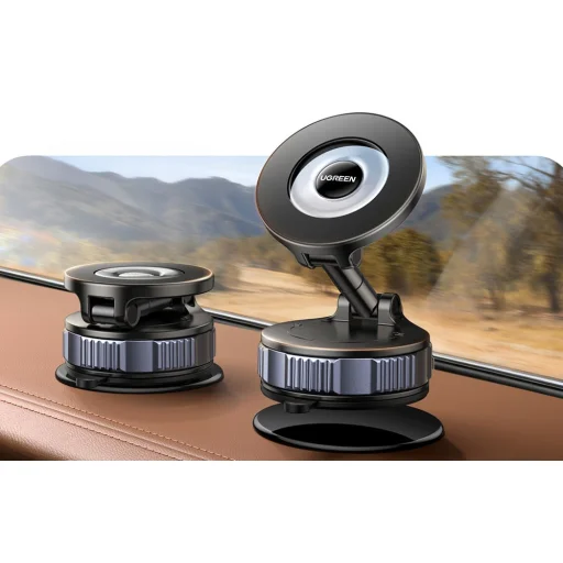 Držiak na telefón do auta na palubnú dosku, čierny - 6