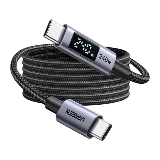 L530 USB-C kábel 240W 480Mbps 3m Sivý - 1