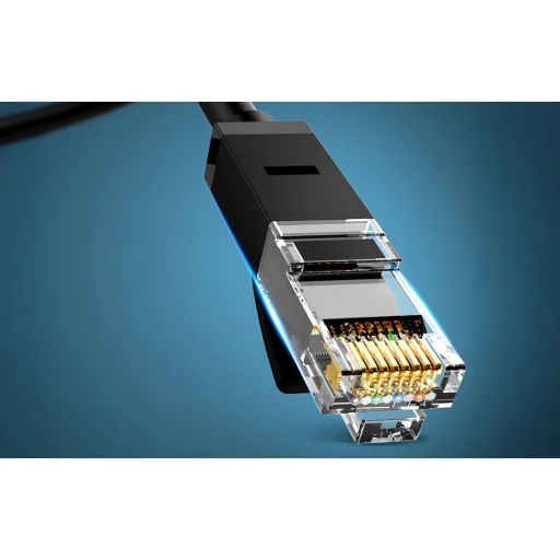 NW102 Cat 6 U/UTP LAN plochý kábel 30m čierny - 2