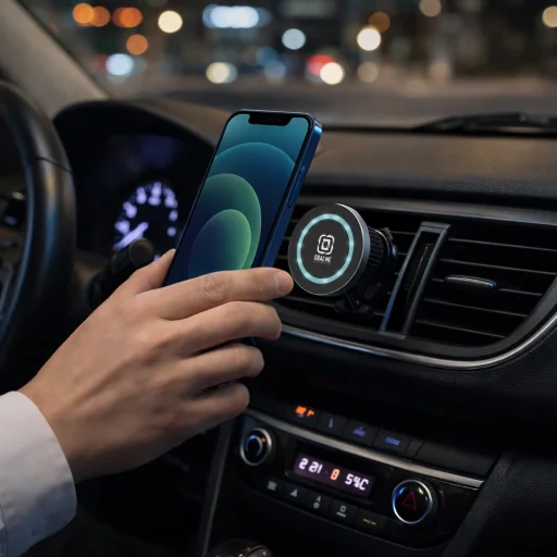 OBAL:ME MagNetix Aura Bezdrôtový držiak na telefón do auta 15W čierny - 6