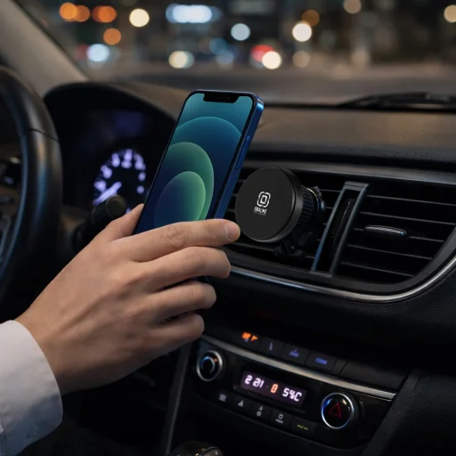 OBAL:ME MagNetix Core Bezdrôtový držiak na mobil do auta 15W čierny - 6