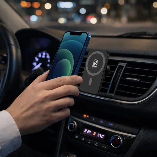 OBAL:ME MagNetix Plate Bezdrôtový držiak na telefón do auta 15W čierny - 6