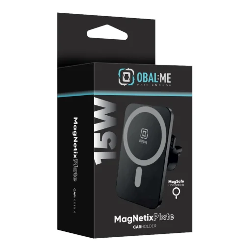 OBAL:ME MagNetix Plate Bezdrôtový držiak na telefón do auta 15W čierny - 7