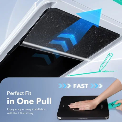 iPad 10.9 2022 ochranné sklo ESR Paper Feel 2-pack Priehľadné - 4