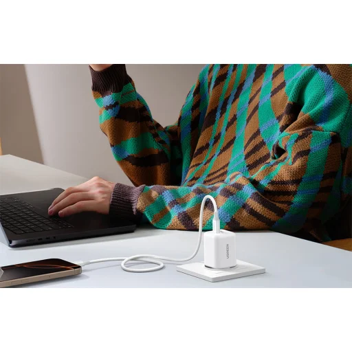 X514 20W USB USB-C GaN Nabíjačka Biela - 9