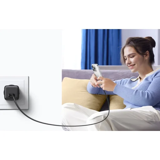 18W USB-C GaN nabíjačka čierna - 6