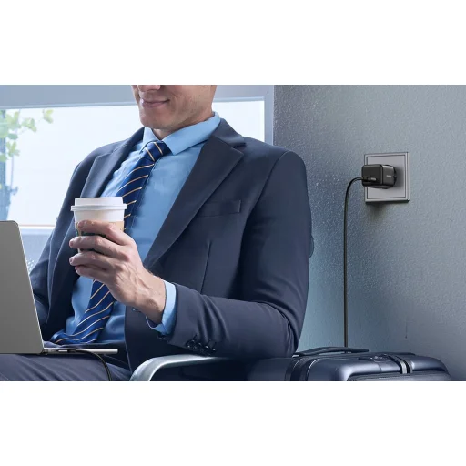 18W USB-C GaN nabíjačka čierna - 8