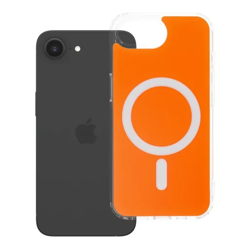iPhone 16e / 17e priehľadné puzdro Fusion Mag hermés oranžová - 7