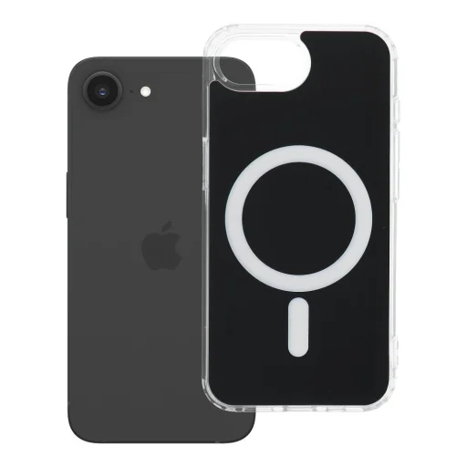 iPhone 16e / 17e priesvitné puzdro Fusion Mag kompatibilné s MagSafe čierne puzdro - 7