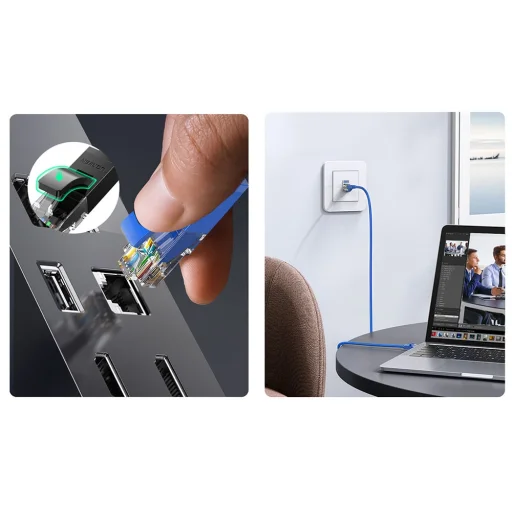 NW102 Cat 6 U/UTP LAN kábel 20m modrý - 5