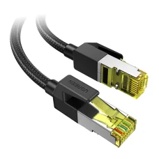 NW150 Cat 7 Ethernet kábel fonott, tiszta réz 10m fekete