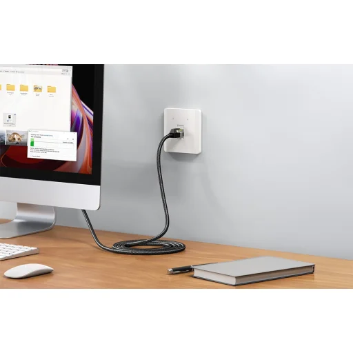 NW150 Cat 7 Ethernetový kábel opletaný, čistá meď 10m čierny - 4