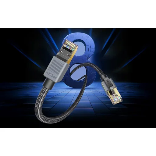 NW343 Cat8 F/FTP ethernetový kábel 1m - 4