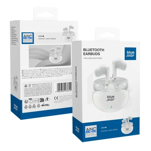 BLUE STAR ZEN ANC + ENC TX5 TWS bezdrôtové slúchadlá biele - 1