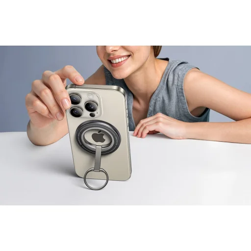 Sivý magnetický stojan na telefón LP945 - 4