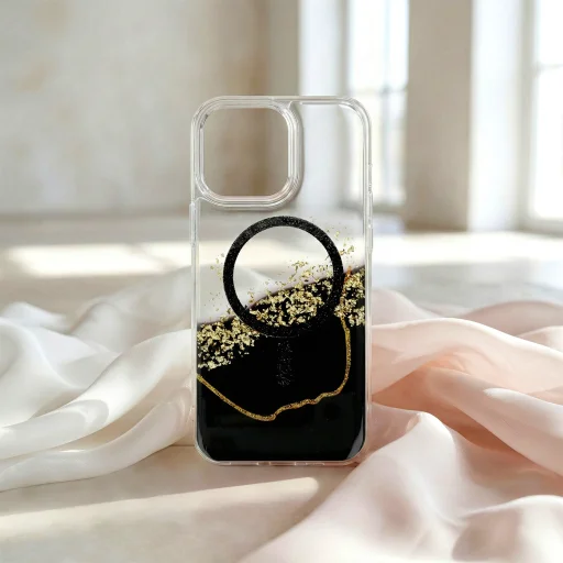 Samsung Galaxy S25 Ultra epoxidové magnetické čierne puzdro - 4