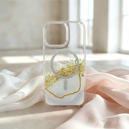 Samsung Galaxy S25 Ultra Epoxy Mag puzdro biele - 4