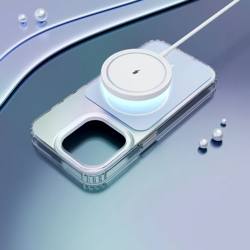 Puzdro na iPhone 12/12 Pro Etteri Hidden Pearl svetlomodré - 6