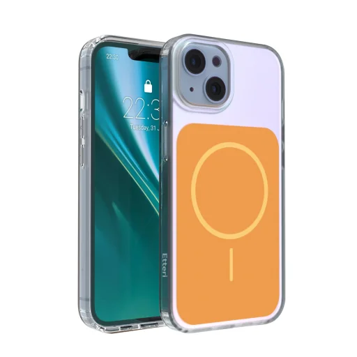 iPhone 13 Etteri Hidden Pearl oranžové puzdro - 1