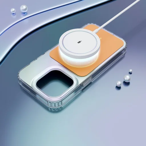 iPhone 12/12 Pro Etteri Hidden Pearl oranžové puzdro - 6