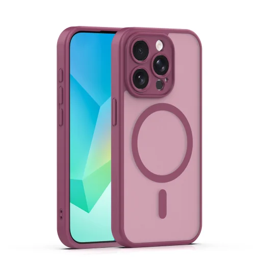 iPhone 15 Pro Mag matné puzdro 6,1" bordové puzdro - 1