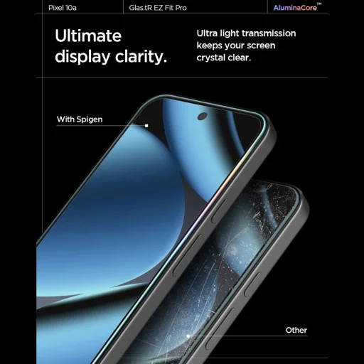 Google Pixel 10A Spigen Glas.tR EZ Fit Pro Ac 2-pack ochranné sklo - 9