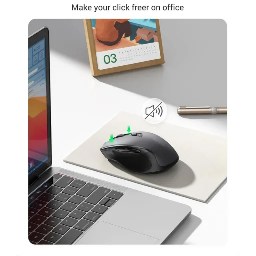 Bezdrôtová myš UGREEN MU006S (85082), 4000DPI, BT / Wi-Fi, sivá - 5