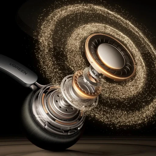 Handsfree Bluetooth UGREEN HiTune Studio Plus HP207, strieborné - 3