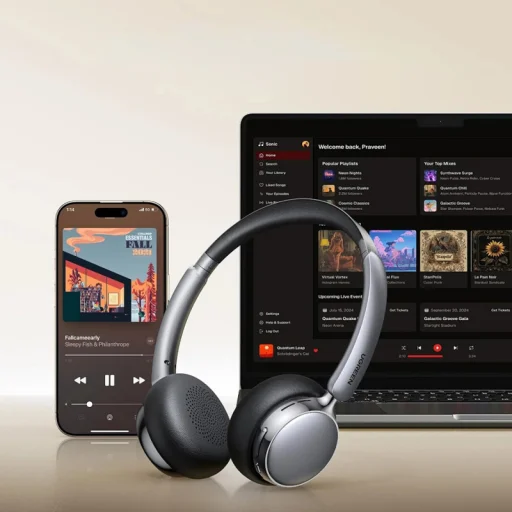 Handsfree Bluetooth UGREEN HiTune Studio Plus HP207, Ezüst - 5