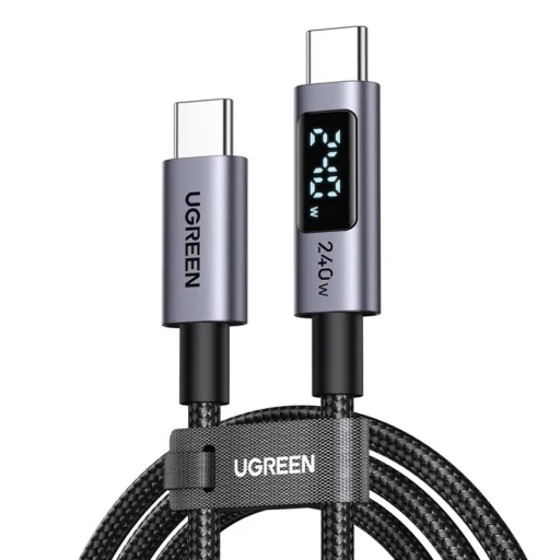 USB-C - USB-C kábel UGREEN 65866 displej, 240W, 1m, sivý - 1