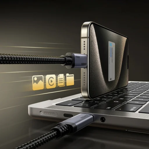 USB-C - USB-C kábel UGREEN L706 (65383), 240W, 1m, čierny - 6