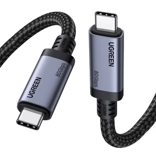 USB-C - USB-C kábel UGREEN L706 (65383), 240W, 1m, čierny - 1