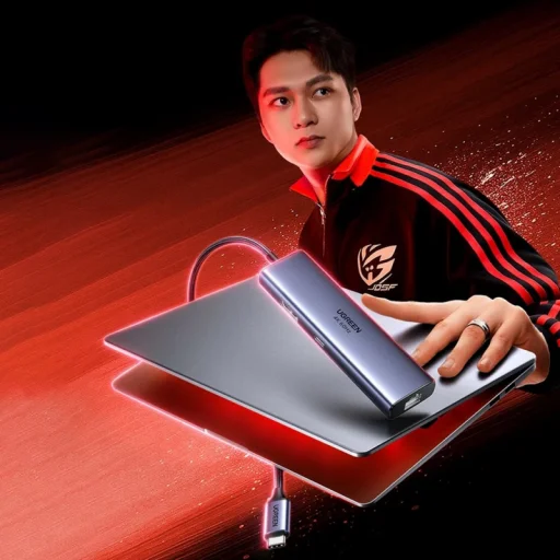 UGREEN CM512 (75643) USB-C Hub, 6in1, sivý - 6