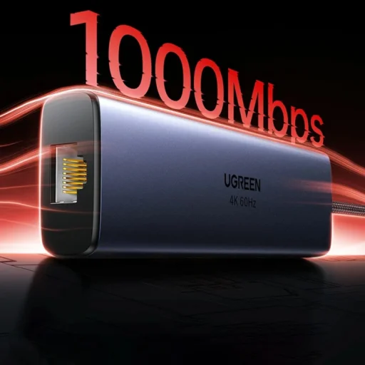 UGREEN CM512 (75643) USB-C Hub, 6in1, sivý - 3