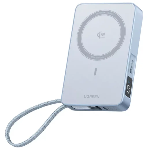 Powerbank UGREEN MagFlow PB773, 10000mAh, 25W, PD + FQI, Kék - 2