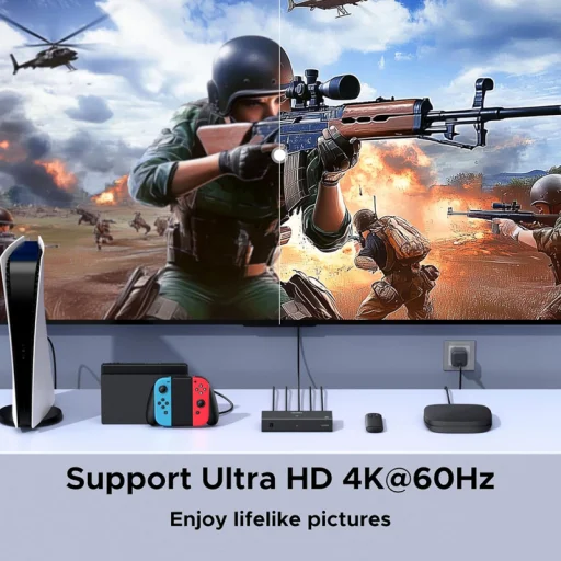 HDMI prepínač UGREEN AW504 (55857), čierny - 5