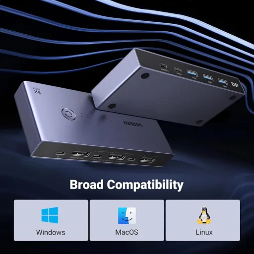 DisplayPort Switch UGREEN CM695 (25962), Fekete - 6