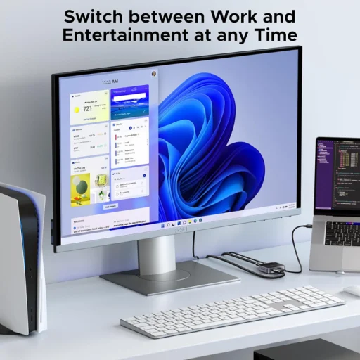 HDMI / USB-C prepínač UGREEN AW503 (55452), sivý - 5
