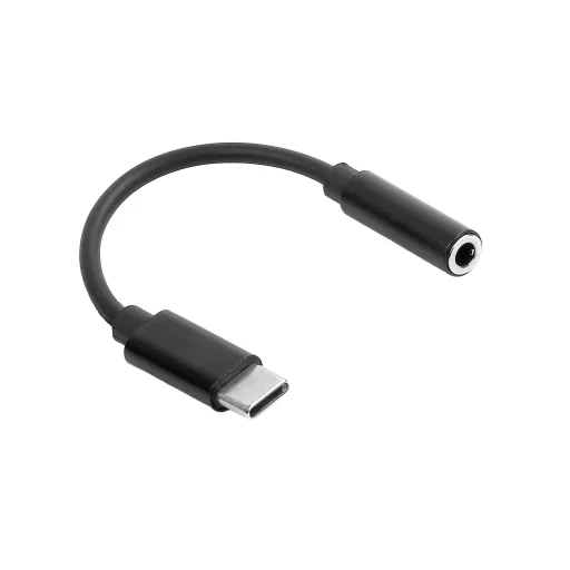 Maxlife audio adaptér MXJC-02 jack 3,5 mm - USB-C čierny - 1